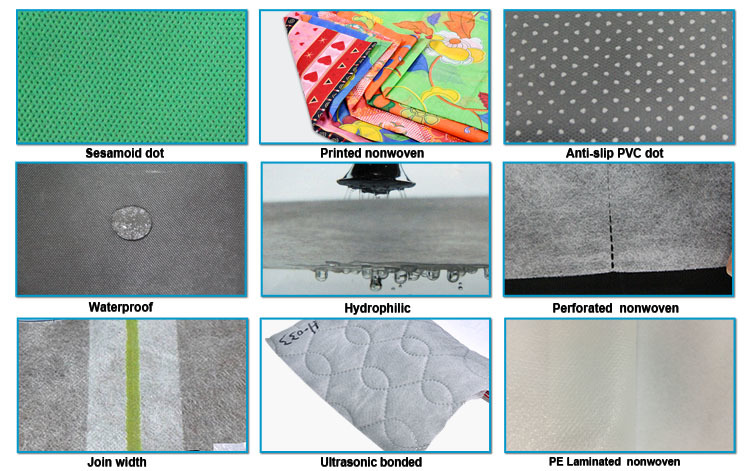 rayson diversi rotoli di tessuto non tessuto stampato sfusi per biancheria da letto