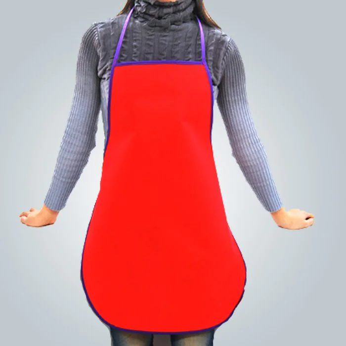 product-Eco - friendly Red Green Non Woven Apron One Time Use for Dining Tables-rayson nonwoven-img-3