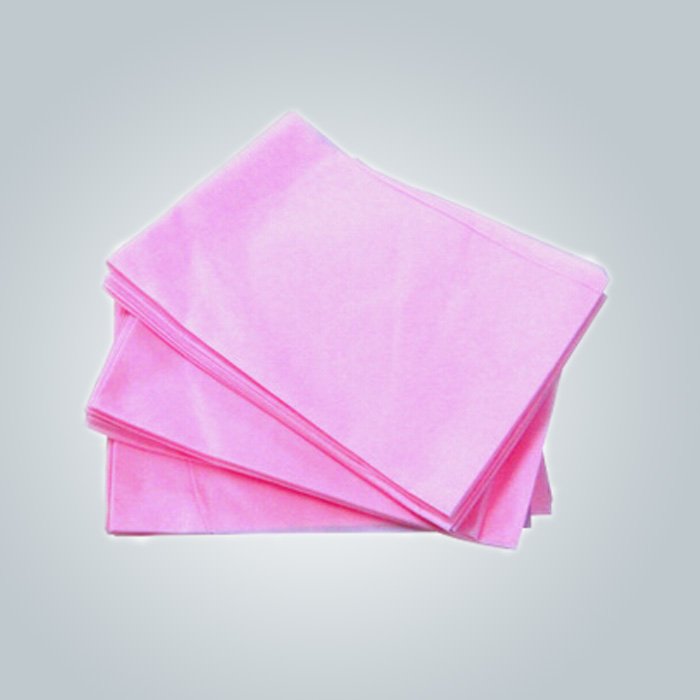 Pink Medical Use Disposable Bed Sheet Polypropylene Non Woven Bed Sheet in Piece