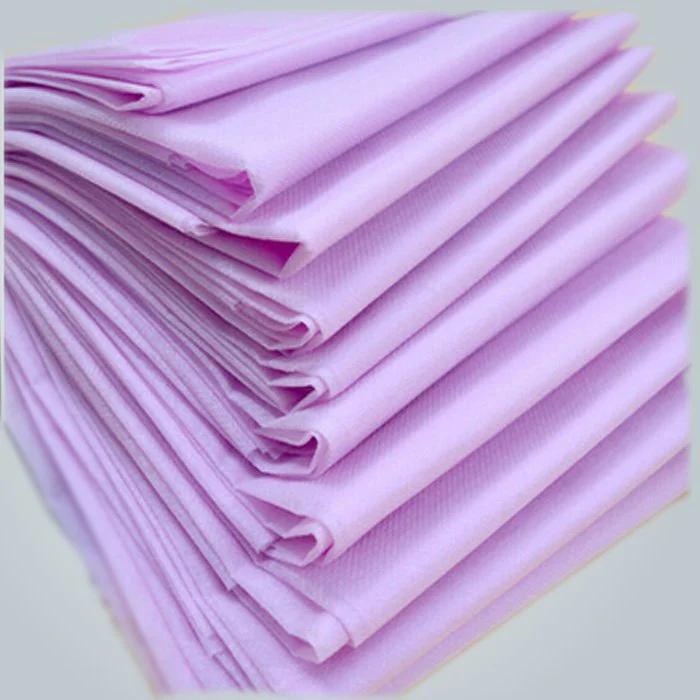 product-rayson nonwoven-No Stimulation Purple PP Spunbond Non woven Disposable Bed Sheet 40 GSM-img-2