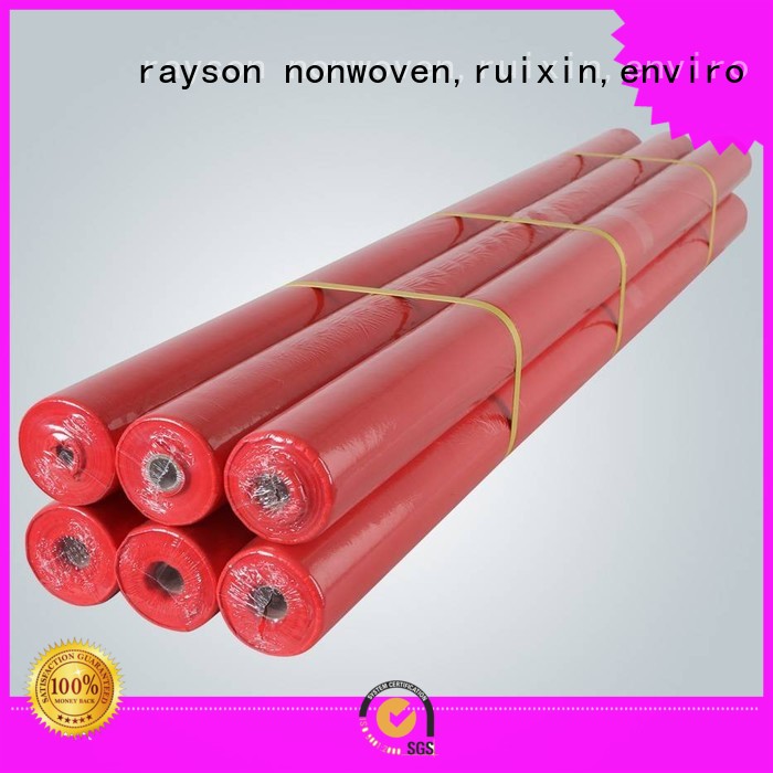 rayson nonwoven,ruixin,enviro 60gsm white linen tablecloth series for packaging