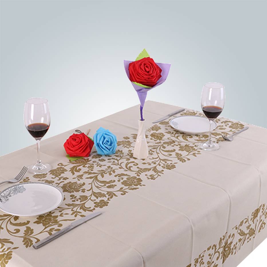 rayson nonwoven,ruixin,enviro High quality printed disposable tablecloth / spun bonded non woven cloth Non Woven Tablecloth image147