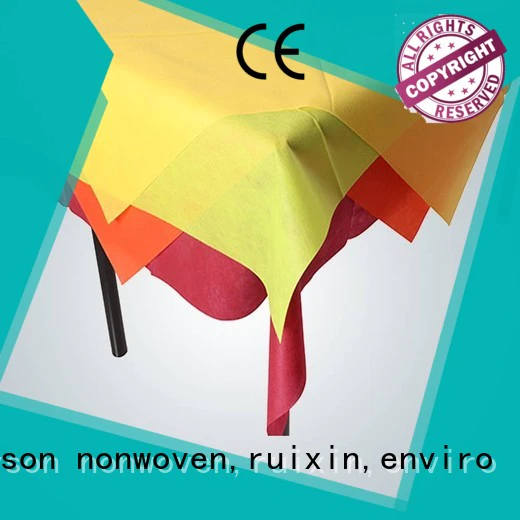 40g spun certificate non woven tablecloth rayson nonwoven,ruixin,enviro