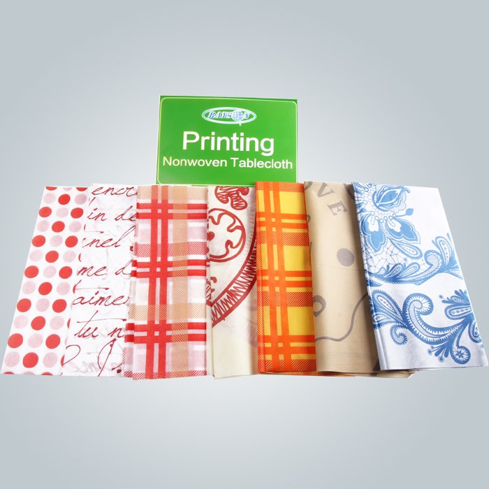 Bulk purchase custom non woven disposable tablecloth with logo cheap price