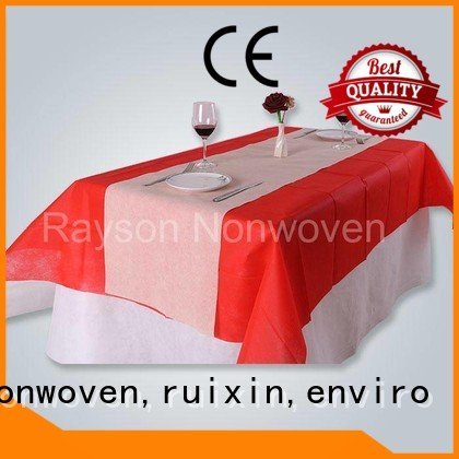 Custom mx14 non woven tablecloth 140x140cm rayson nonwoven,ruixin,enviro