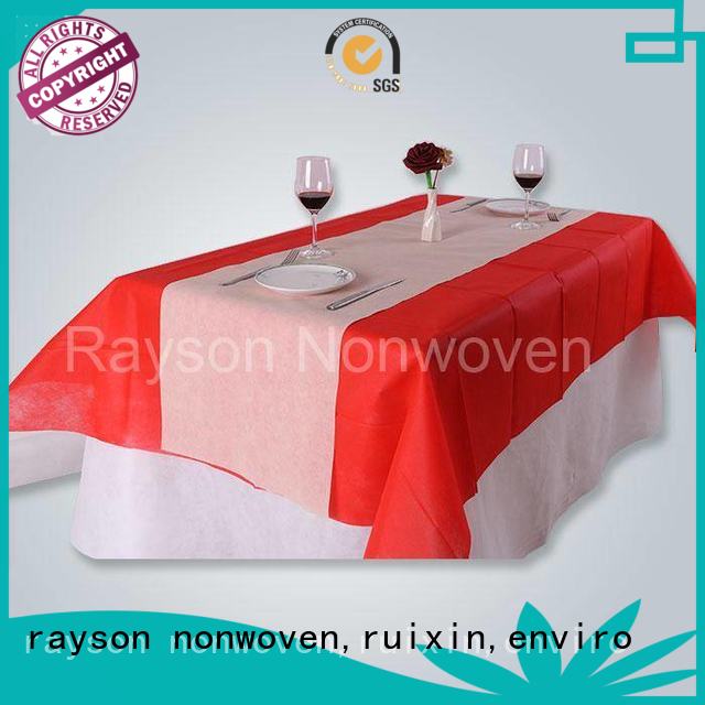 Quality rayson nonwoven,ruixin,enviro Brand export non woven tablecloth