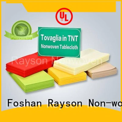 material spundonded touched OEM non woven tablecloth rayson nonwoven,ruixin,enviro