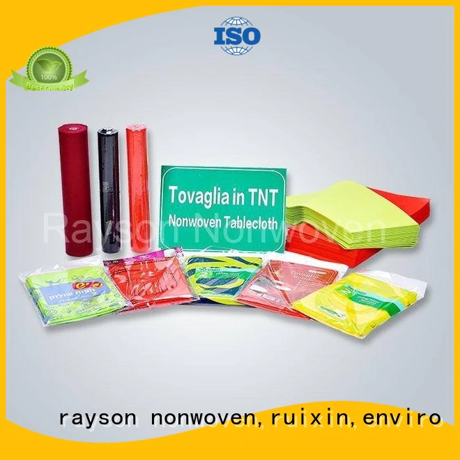 populared 24m foshan non woven tablecloth label rayson nonwoven,ruixin,enviro Brand