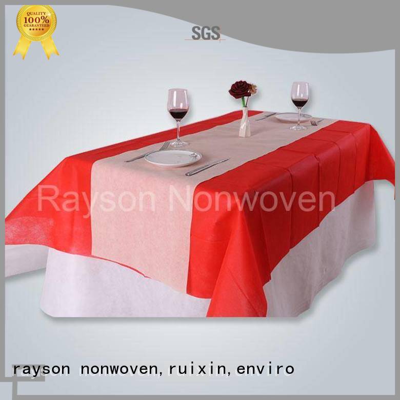 disposable rolle slip rayson nonwoven,ruixin,enviro Brand non woven tablecloth supplier