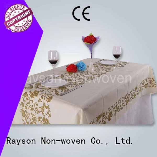 design sizes differet non woven tablecloth embossed rayson nonwoven,ruixin,enviro