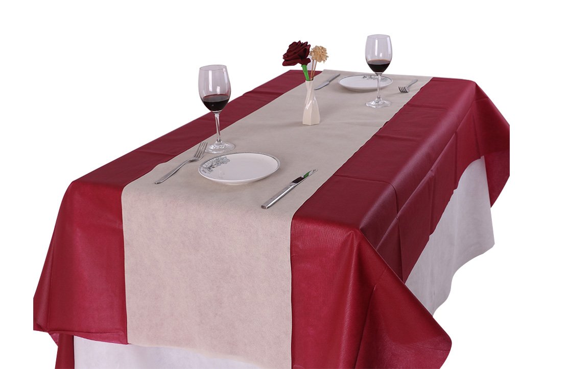 rayson nonwoven,ruixin,enviro-OEM Design Non Woven Fabric Tablecloth Spun Bonded TNT Table Cover