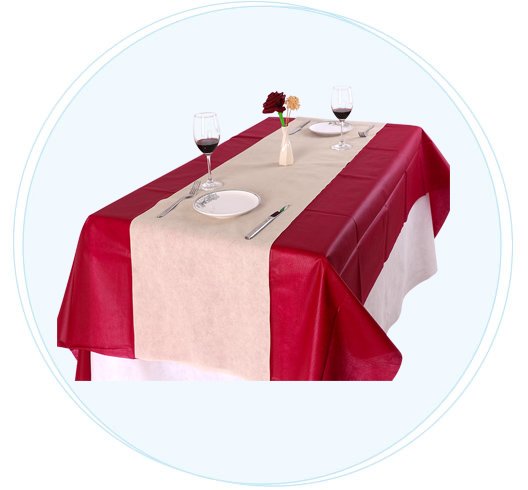 pre-cut woven fabric red manufacturer for tablecloth