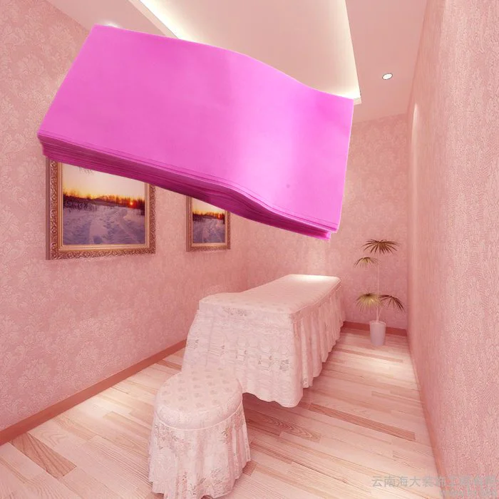product-Pink Color Non Woven Disposable Spa Sheets In Pieces For Spa-rayson nonwoven-img-3
