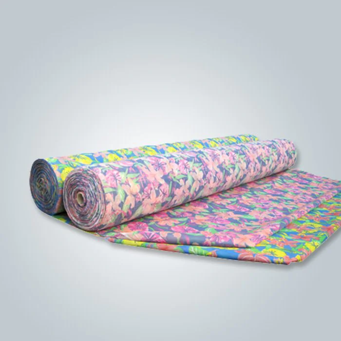 colorful spunlace nonwoven fabric suppliers 50gsm factory for tablecloth