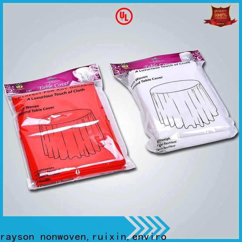 rayson nonwoven,ruixin,enviro round a round table cover factory price for restaurant