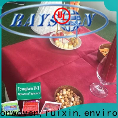 rayson nonwoven,ruixin,enviro nontoxic tablecloth sizes series for outdoor