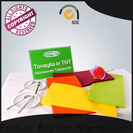 rayson nonwoven,ruixin,enviro 45gram non woven tablecloth series for outdoor