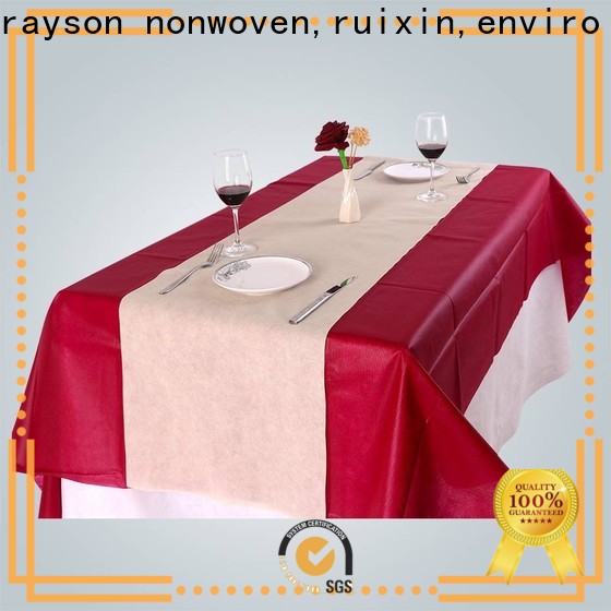 rayson nonwoven,ruixin,enviro bordo fabric tablecloths directly sale for packaging