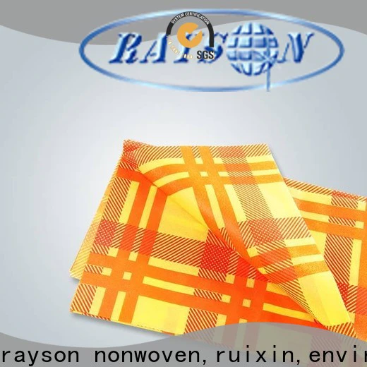 rayson nonwoven,ruixin,enviro square printed table throws with good price for party