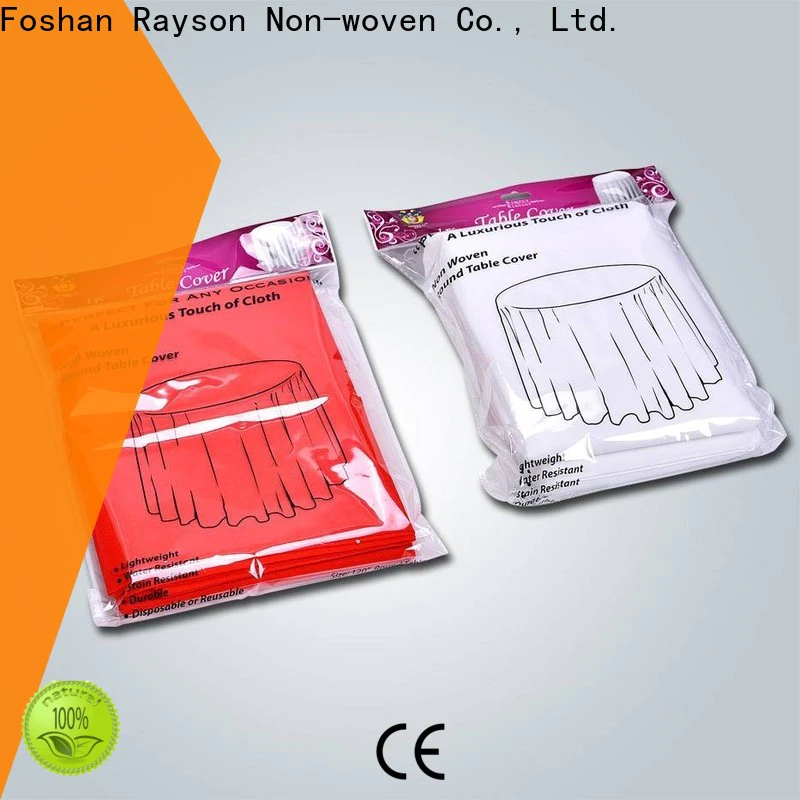 rayson nonwoven,ruixin,enviro one round fitted tablecloths from China for cover