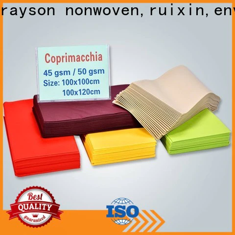 rayson nonwoven,ruixin,enviro antibacterial cheap fabric tablecloths personalized for tablecloth