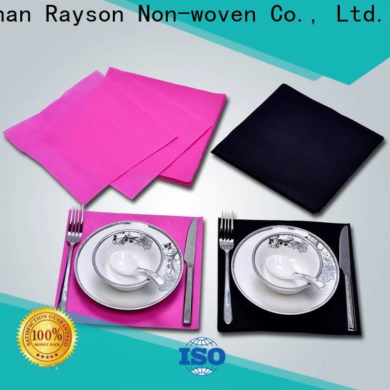 rayson nonwoven,ruixin,enviro spunbonded pvc tablecloth factory for packaging