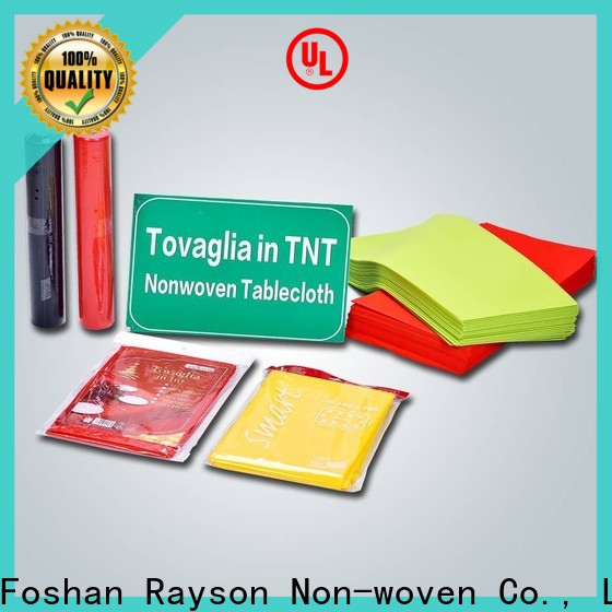 rayson nonwoven,ruixin,enviro disposable polypropylene fabric factory for tablecloth