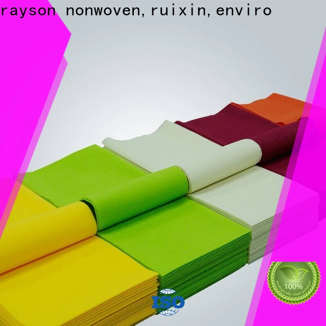 rayson nonwoven,ruixin,enviro different pattern green tablecloth series for packaging