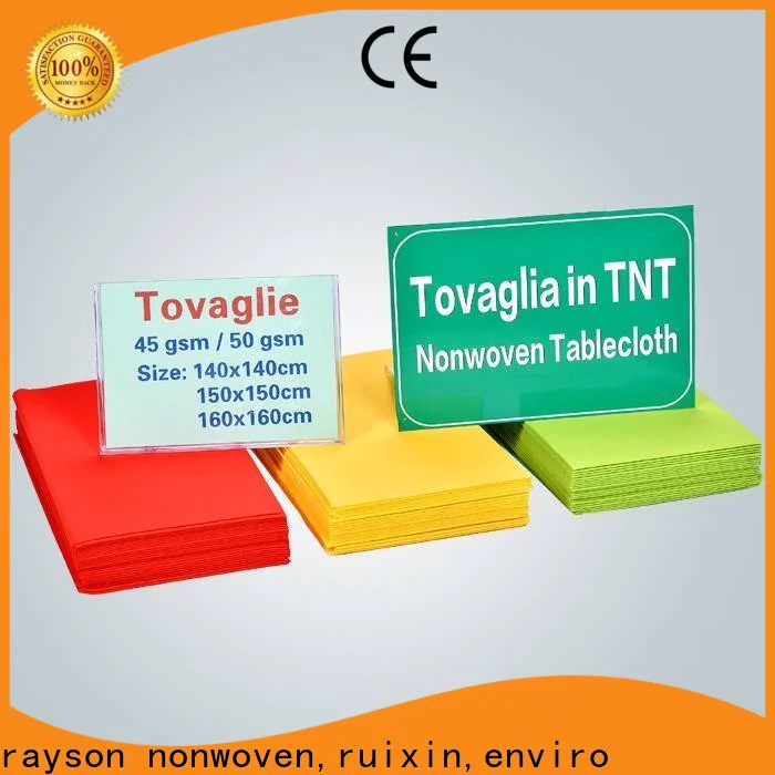rayson nonwoven,ruixin,enviro round tnt tablecloth manufacturer for hotel