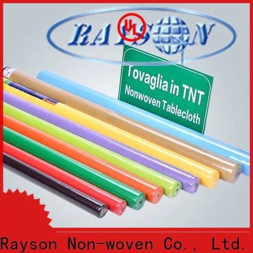 rayson nonwoven,ruixin,enviro printed wholesale fabric tablecloths personalized for restaurant