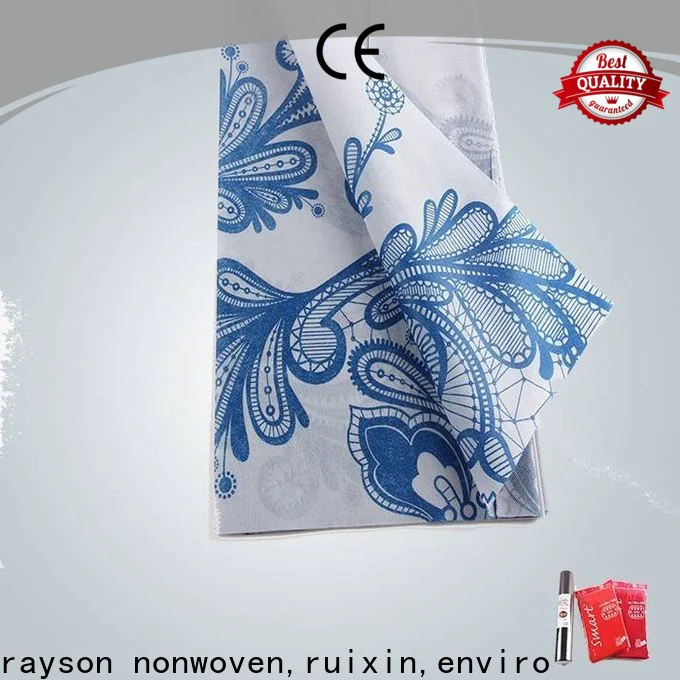 rayson nonwoven,ruixin,enviro popular spunlace nonwoven fabric directly sale for tablecloth