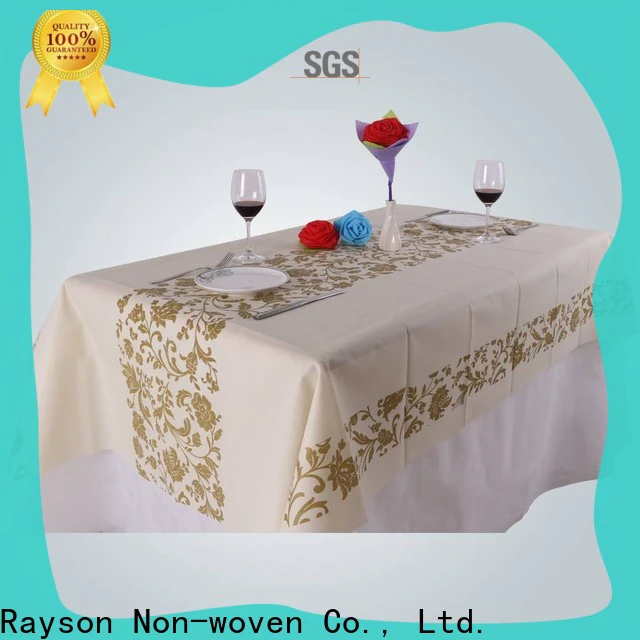rayson nonwoven,ruixin,enviro fancy custom printed tablecloth with good price for tablecloth