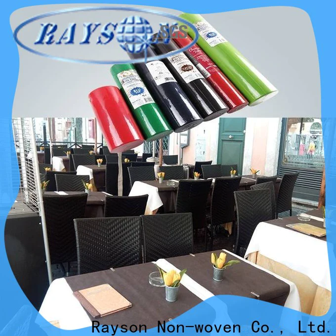rayson nonwoven tablecloth table covers with good price for wedding