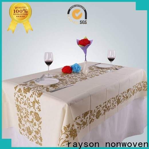 rayson غير المنسوجة الملونة غير المنسوجة القماش مصنعين المورد لمفرش المائدة