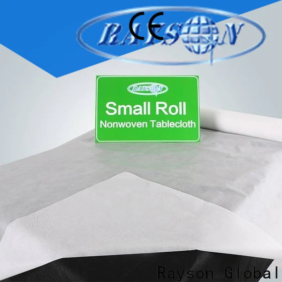 rayson nonwoven colorfull upholstery material in bulk for tablecloth
