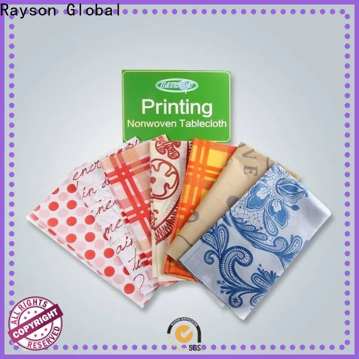rayson nonwoven spunbond printed table covers price for party