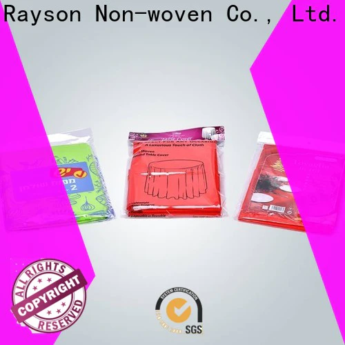 rayson nonwoven OEM high quality non woven disposable white round tablecloths near me company