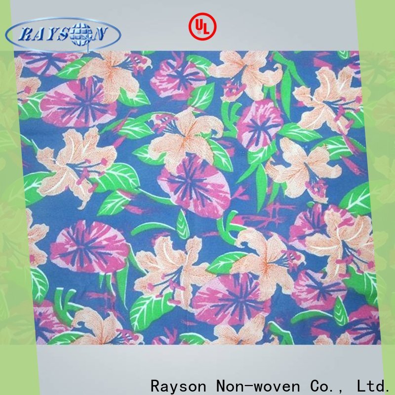 Fornitore di rotoli di tessuto stampato non tessuto non tessuto Rayson