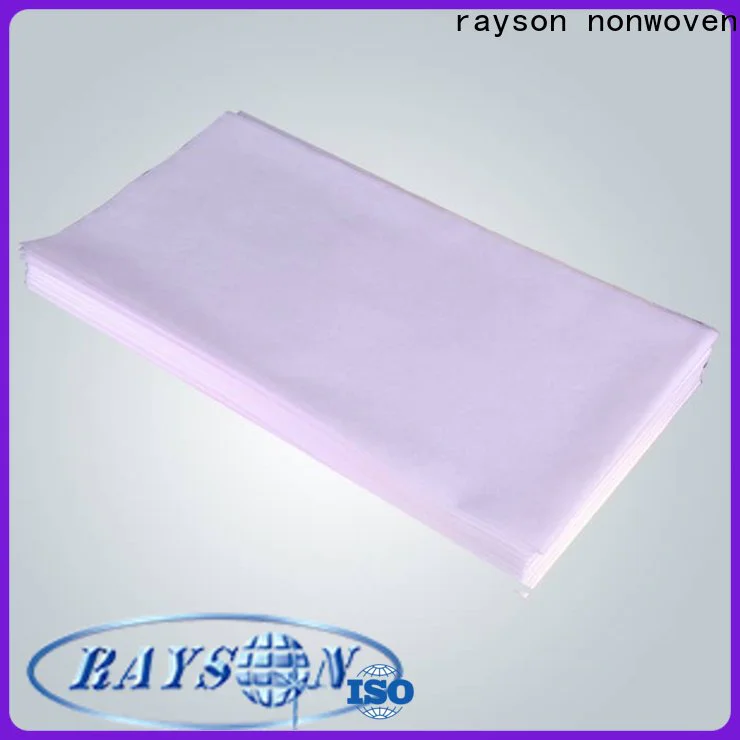 rayson nonwoven Bulk buy OEM non woven salon bed sheets in bulk