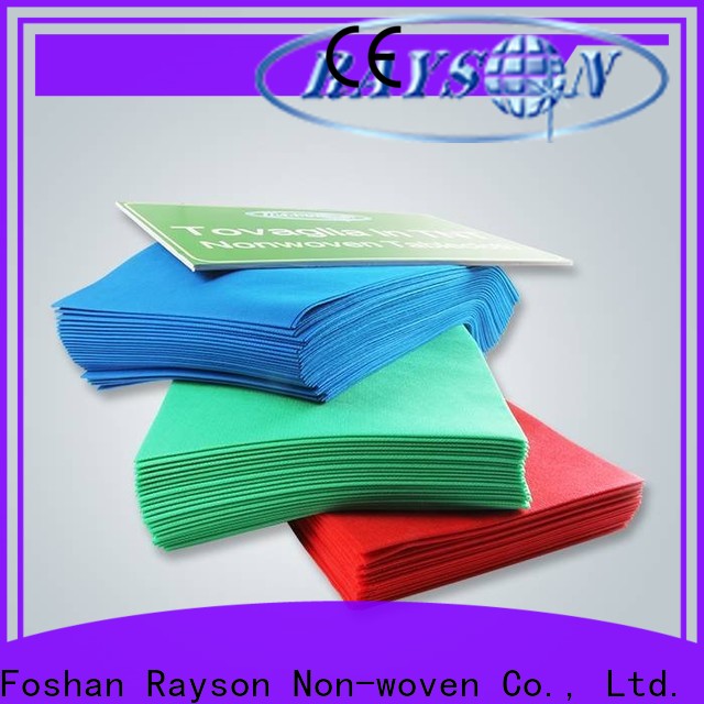 rayson nonwoven Custom best nonwoven disposable dining table cover in bulk
