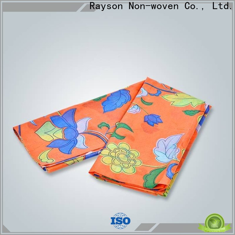 Custom OEM nonwoven fitted disposable tablecloths in bulk rayson nonwoven