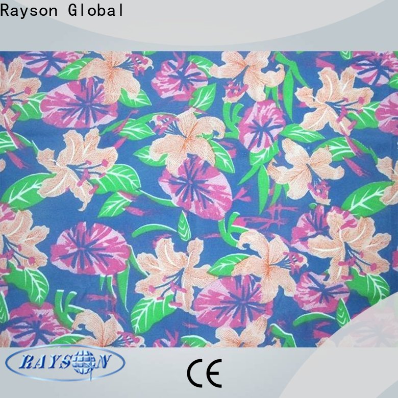 rayson nonwoven blue print upholstery fabric manufacturer