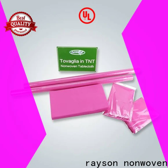 rayson nonwoven Rayson Wholesale custom tnt nonwoven fabric tablecloth price