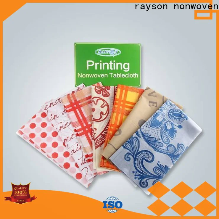 rayson nonwoven Custom best nonwoven disposable custom printed disposable tablecloths price