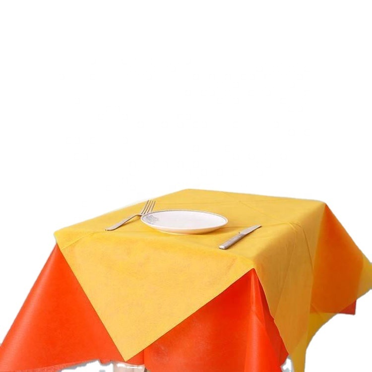 뜨거운 판매자 비 짠 직물 일회용 생분해 성 컬러 테이블 천 커버 커피 숍 테이블 커버