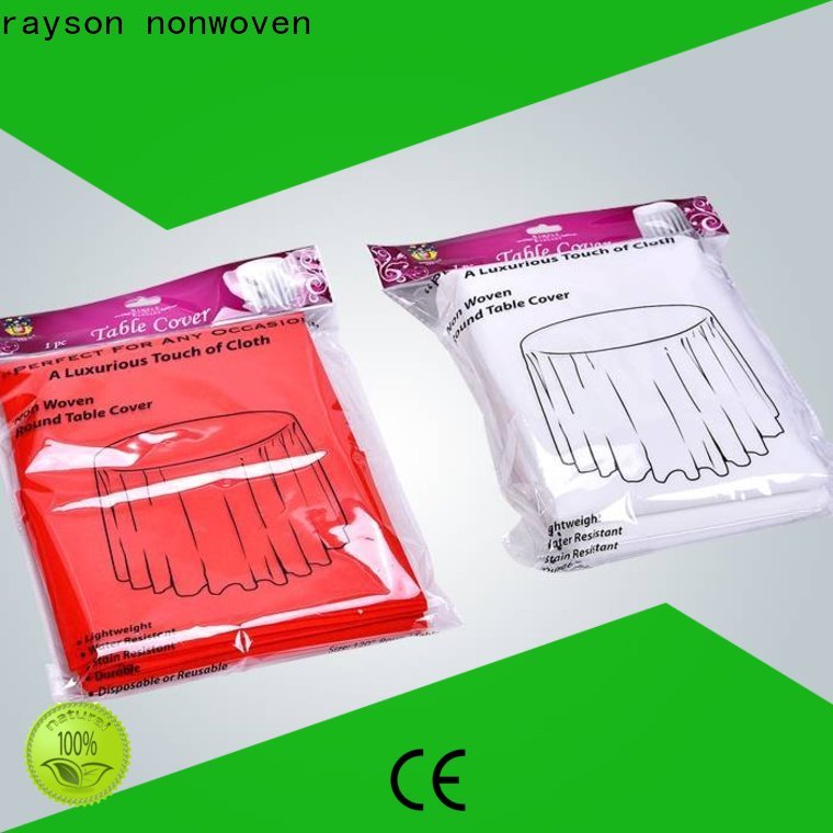 Rayson Nonwoven ODM no tejido disponible mantel circular al aire libre en masa
