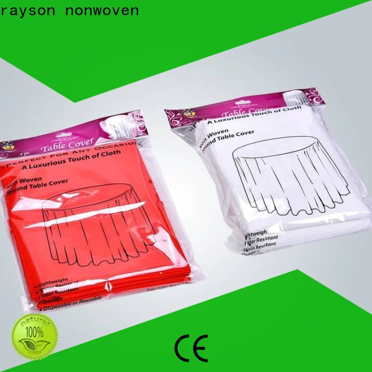 rayson nonwoven ODM nonwoven disposable circular outdoor tablecloth in bulk