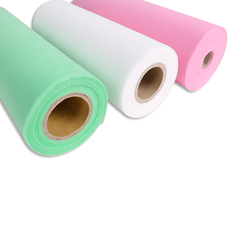 product-White non woven disposable massage table sheets roll with pre-cut face opening perforated 25-3