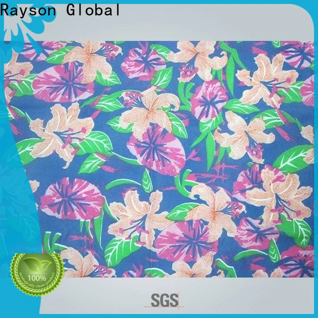 rayson nonwoven green print upholstery fabric factory
