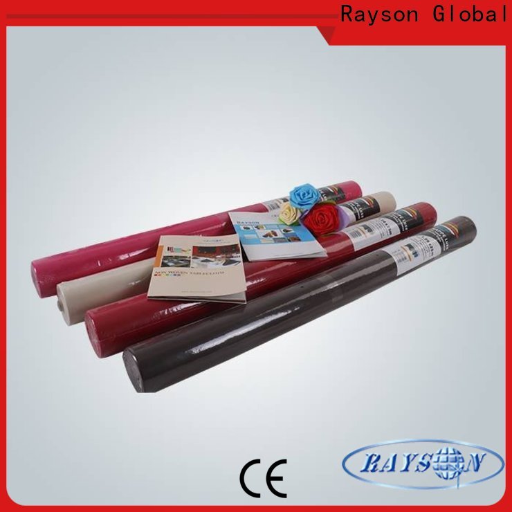 Rayson غير منسوجة مخصص odm غير المنسوجة المتاح الجدول غطاء لفة مصنع